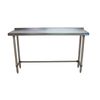 Bk Resources Stainless Steel Work Table With Open Base, 1.5" Rear Riser 72"Wx18"D VTTROB-1872